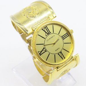 Vintage QUEMEX Watch Quartz Women's Luxury Classic Bracelet Gold Tone
